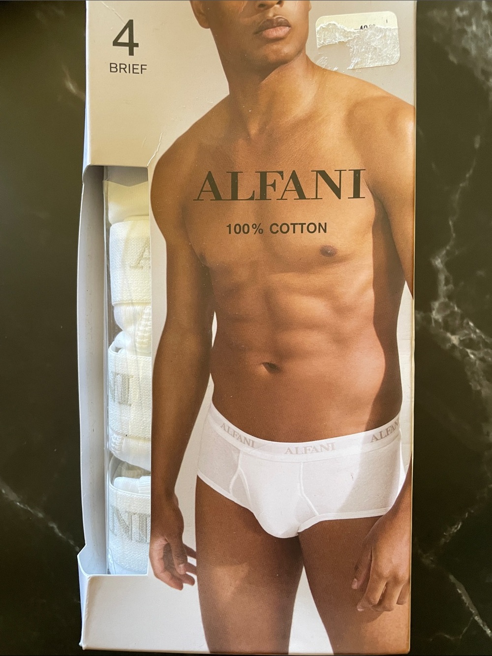 Alfani White Men’s Cotton Briefs – 4-Pack